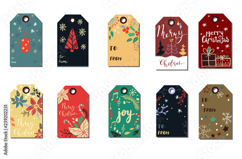Christmas tags cute collection
