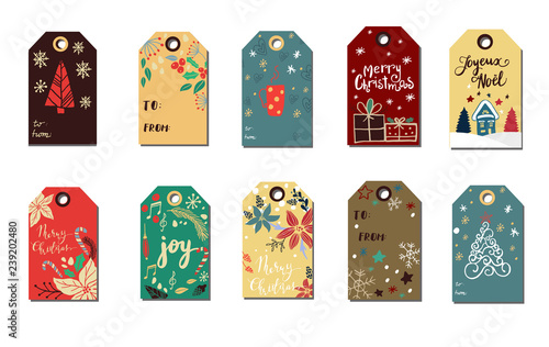 Christmas tags cute collection