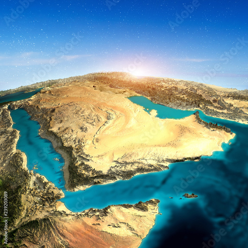 Saudi Arabia 3d map