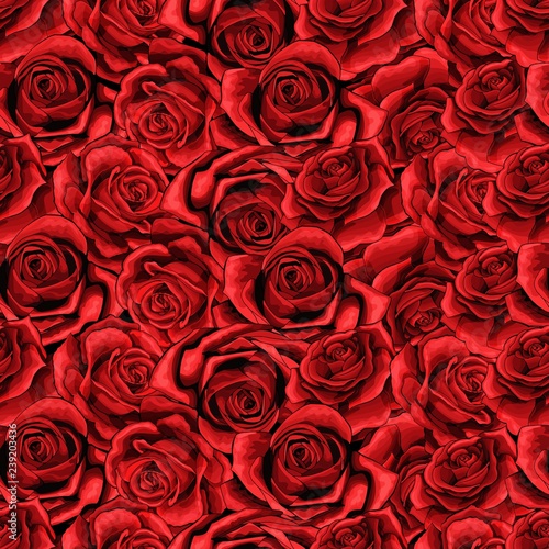 Rose flower Seamless pattern background texture. suitable for printing textile