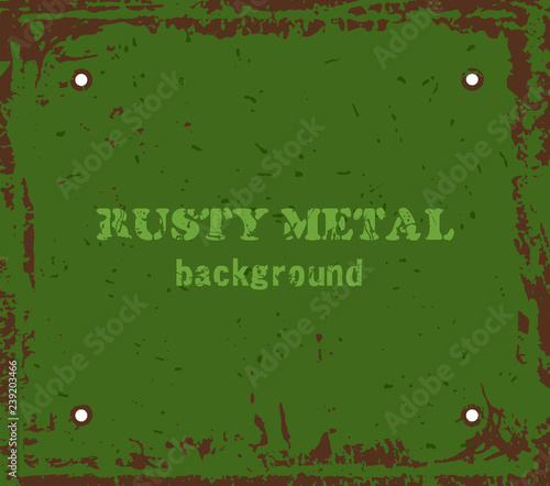 Banner scratched metal. Bac...