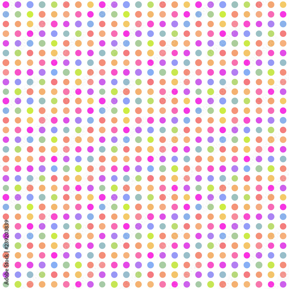 Seamless abstract pattern background with a variety of colored circles.