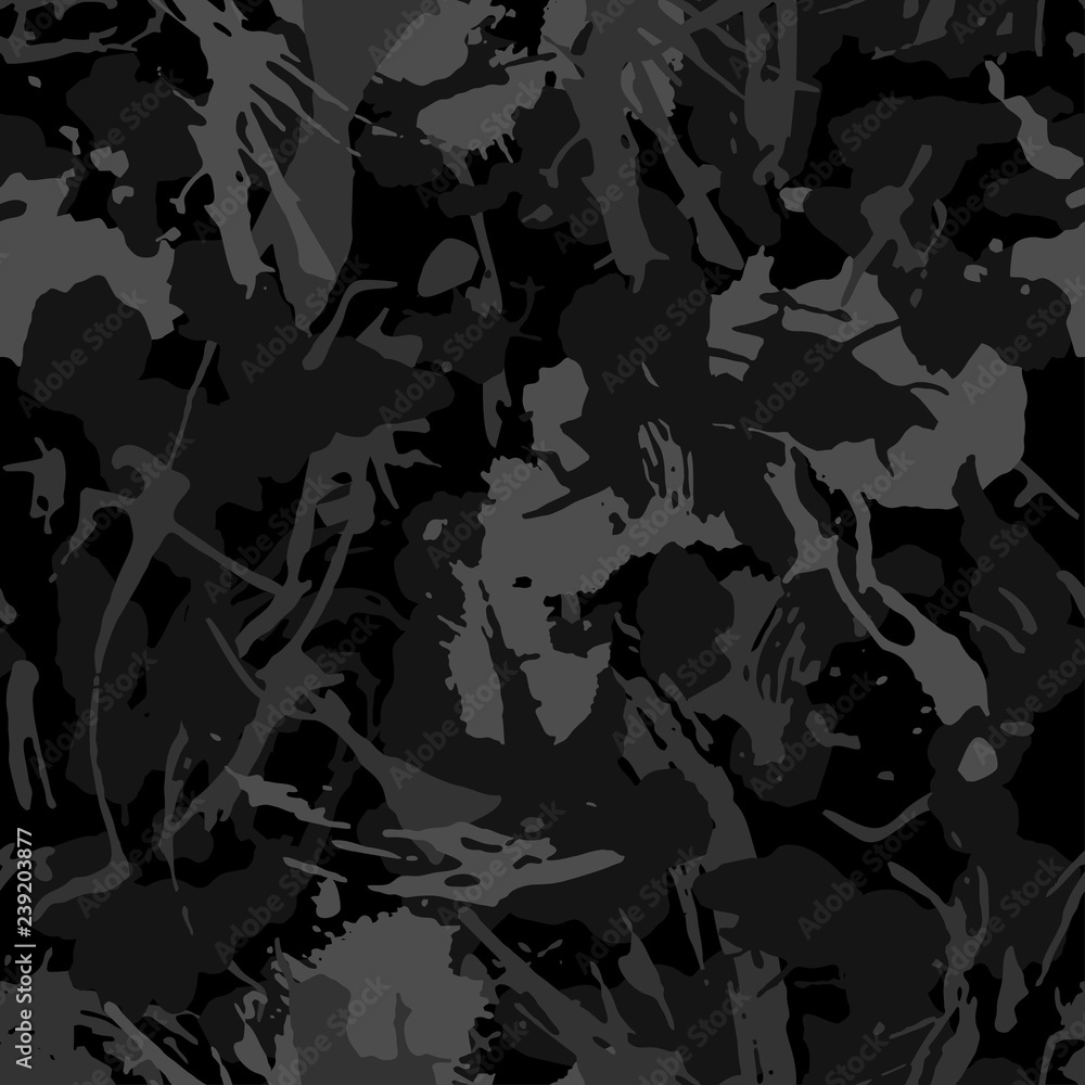 Urban camouflage, modern fashion design. Camo military protective. Army  uniform. Grunge pattern. Black and white, monochrome, fashionable, fabric.  Vector seamless texture. vector de Stock | Adobe Stock
