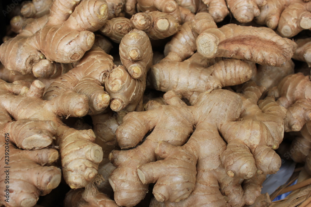 Chinese Ginger root, sharp healthy spice and healthy tea. Chinese Ginger root, sharp healthy spice and healthy tea.