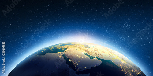 Fototapeta Naklejka Na Ścianę i Meble -  Middle East from space