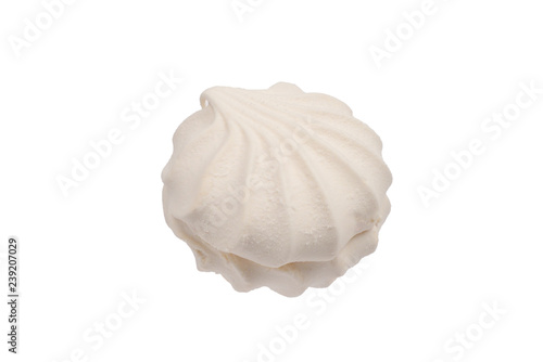 Rose marshmallow isolated on white. Zephyr.