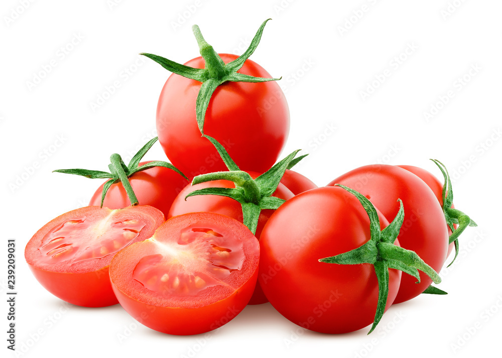 tomato cherry isolated on white background, clipping path, full depth of field tomato cherry isolated on white background, clipping path, full depth of field