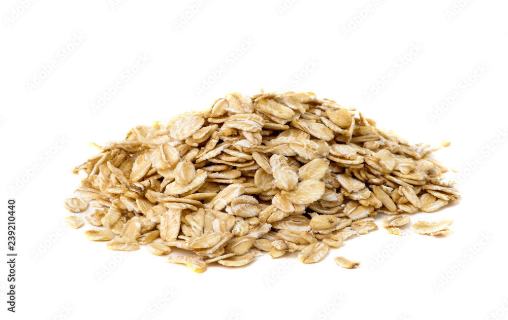 pile of oatmeal isolated on white background pile of oatmeal isolated on white background