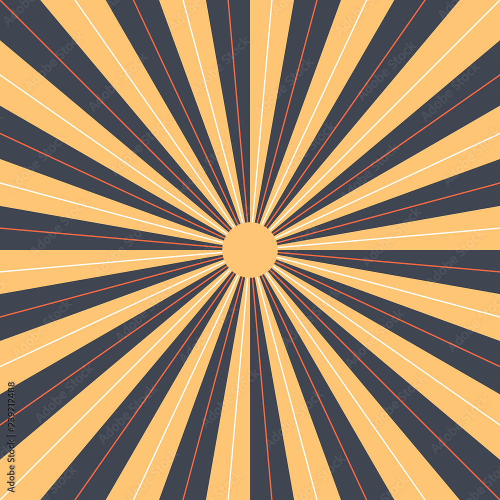 Obraz premium Abstract sunburst or sunbeams blank background. Empty retro vintage backdrop in square format. Design graphic element is saved as a vector illustration