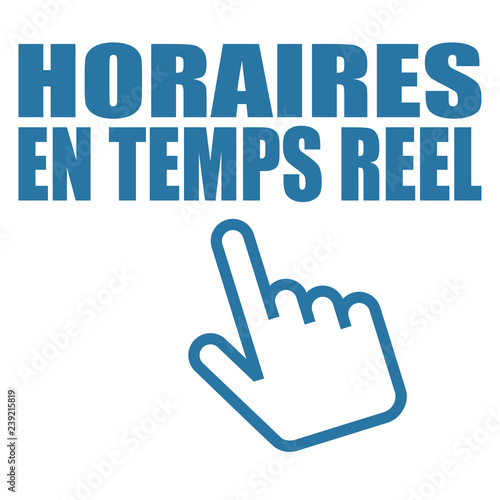 Logo horaires en temps réel.