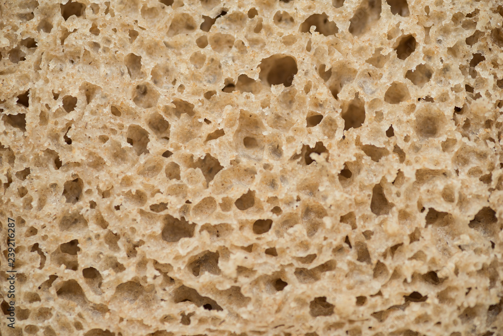 Texture of dark rye bread Texture of dark rye bread