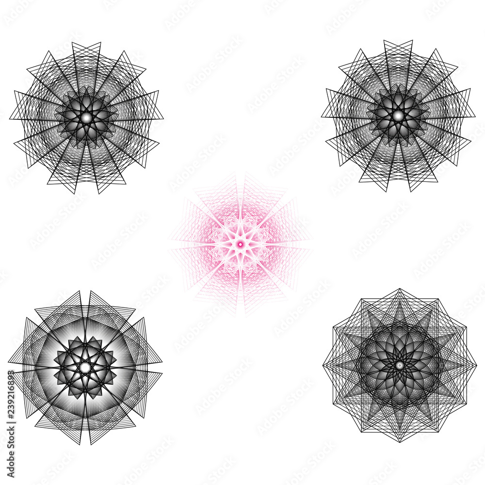Obraz premium Holiday patterns of stars and flowers for gifts ground