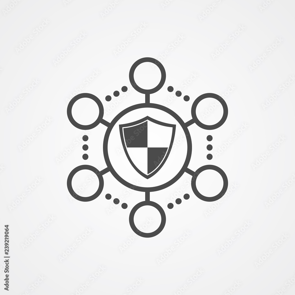 Network protection vector icon sign symbol Network protection vector icon sign symbol