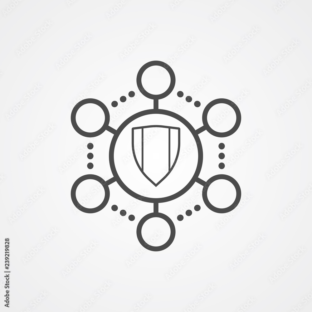 Network protection vector icon sign symbol Network protection vector icon sign symbol