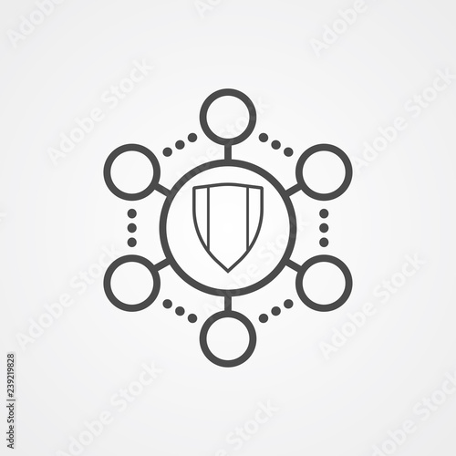 Network protection vector icon sign symbol