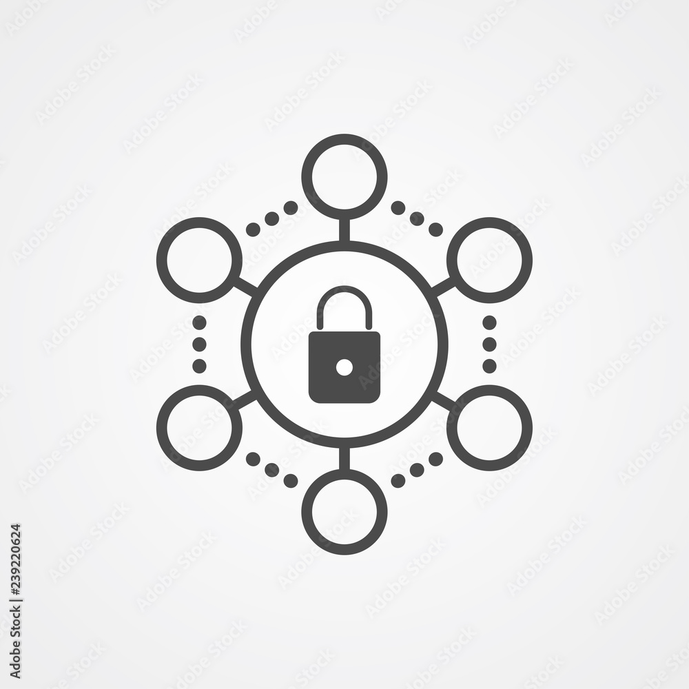 Network protection vector icon sign symbol Network protection vector icon sign symbol
