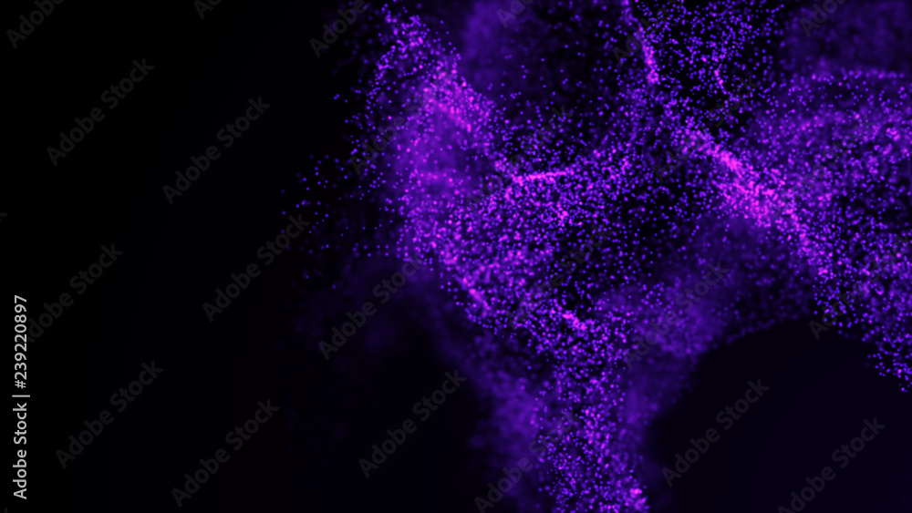 Abstract background of data flow. Dust particles.Futuristic technology element. 3D rendering. Abstract background of data flow. Dust particles.Futuristic technology element. 3D rendering.