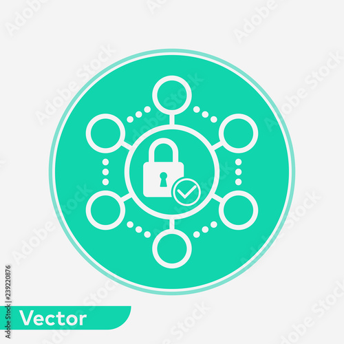 Network protection vector icon sign symbol