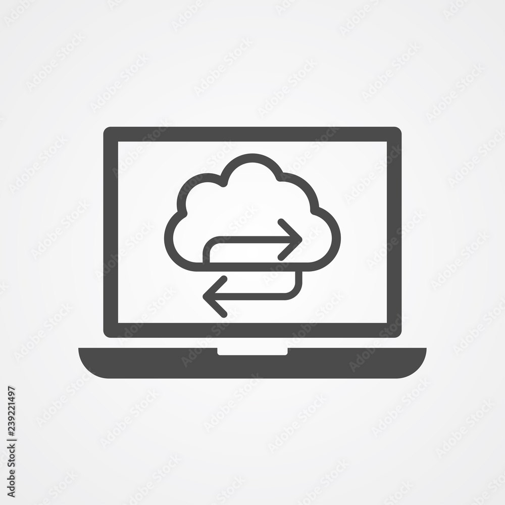 Cloud computing vector icon sign symbol Cloud computing vector icon sign symbol