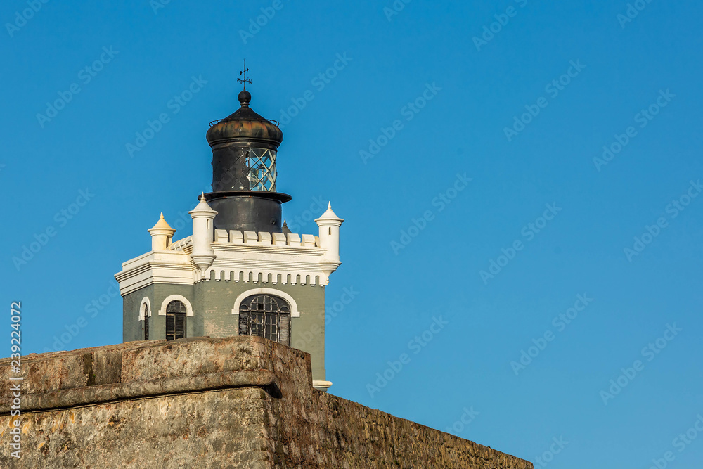 Fort San Felipe Del Morro in San Juan, Puerto Rico at sunrise