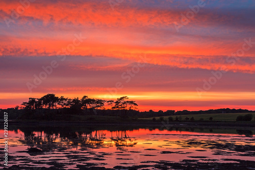 Sunset Reflections Strangford Lough Northern Ireland