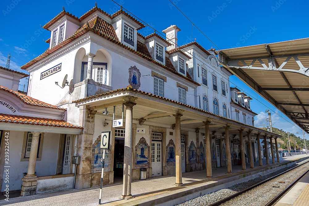 Portuguese Train Station in a Sunny Day