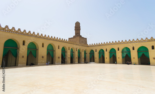 Inside al hakim mosque in Cairo Egypt photo