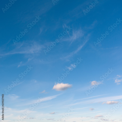 Beautiful sky. Background of blue sky and clouds.