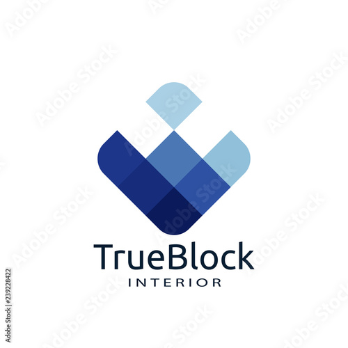 tile wall logo icon for carpet, floor, ceramic industry. hexagon square abstract symbol. minimal sign concept design template vector illustration.
