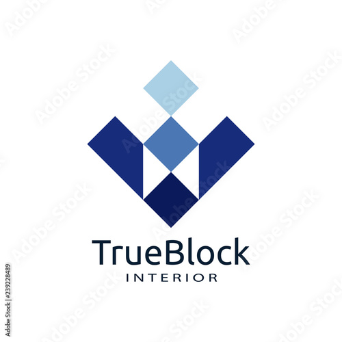 tile wall logo icon for carpet, floor, ceramic industry. hexagon square abstract symbol. minimal sign concept design template vector illustration.