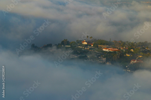 Clouds breaking over La Jolla California as seen from Mt. Soledad