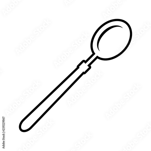 large spoon icon. Element of kitchen tools for mobile concept and web apps icon. Thin line icon for website design and development, app development