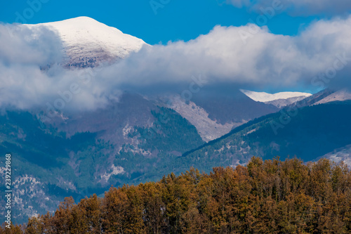 autumn landscape of the Marsicani mountain range in the Italian Apennines photo