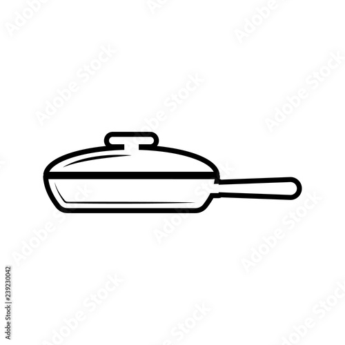 frying pan icon. Element of kitchen tools for mobile concept and web apps icon. Thin line icon for website design and development, app development