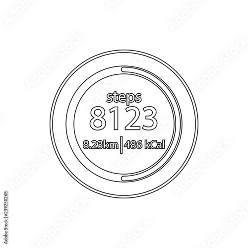 pedometer icon. Element of measuring elements for mobile concept and web apps icon. Thin line icon for website design and development, app development