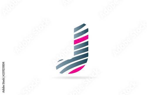 alphabet letter j logo icon design typography