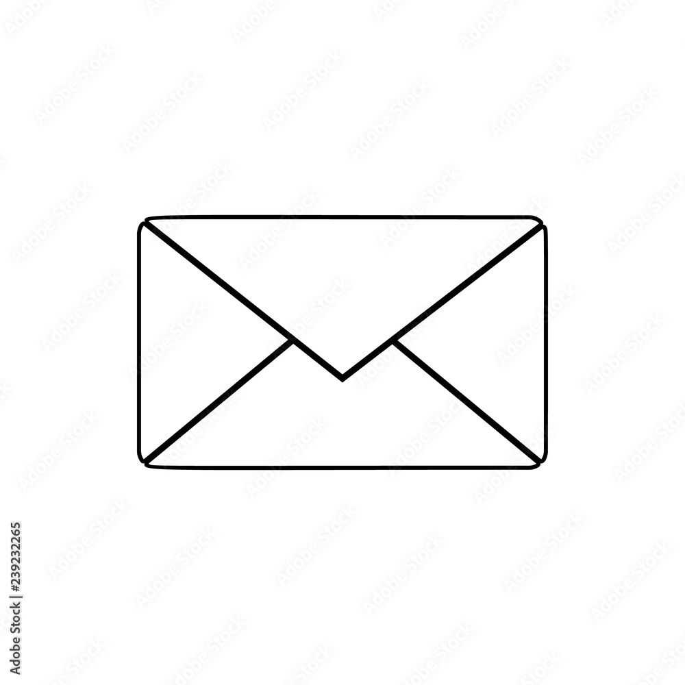 the envelope icon. Element of web for mobile concept and web apps icon. Thin line icon for website design and development, app development the envelope icon. Element of web for mobile concept and web apps icon. Thin line icon for website design and development, app development