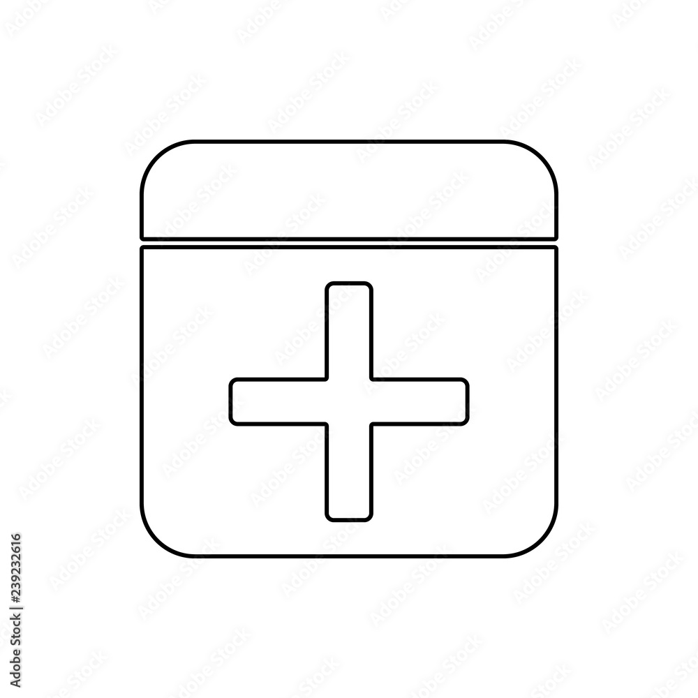 Fototapeta premium first-aid kit icon. Element of web for mobile concept and web apps icon. Thin line icon for website design and development, app development