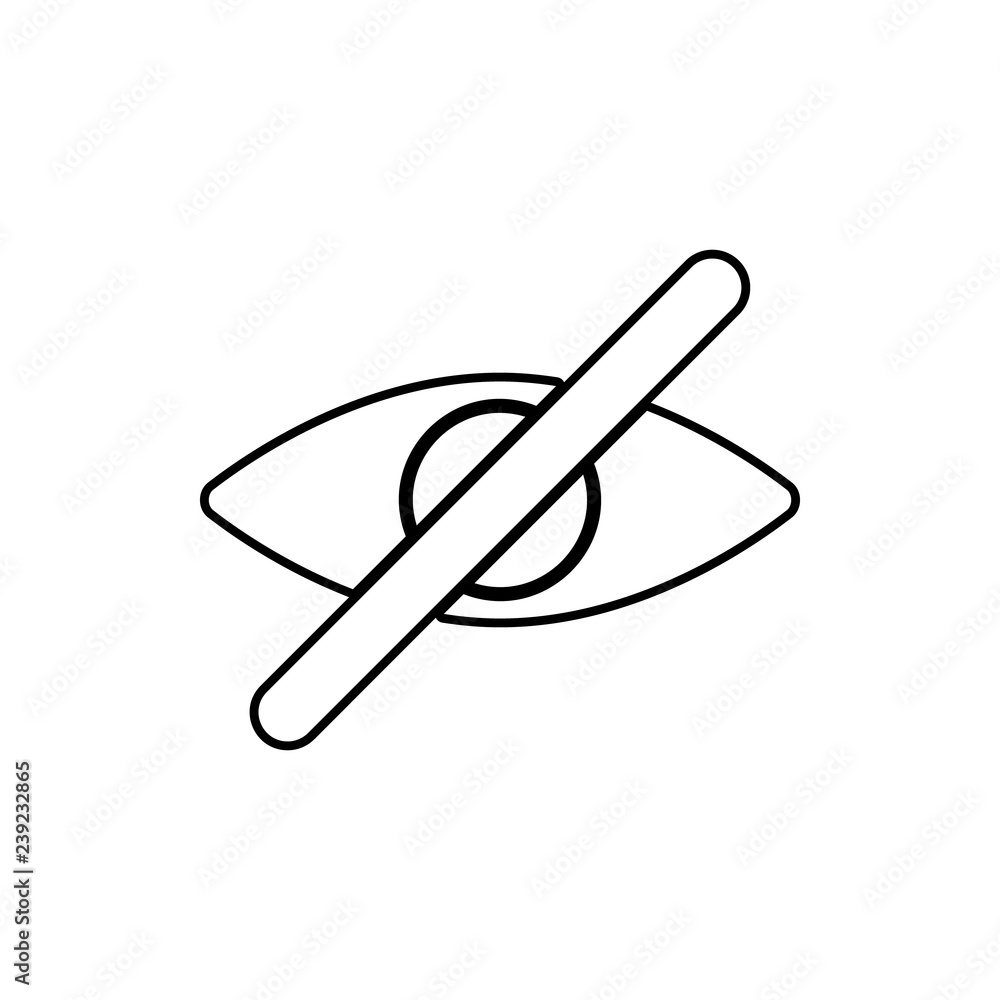 without eyes icon. Element of web for mobile concept and web apps icon. Thin line icon for website design and development, app development without eyes icon. Element of web for mobile concept and web apps icon. Thin line icon for website design and development, app development