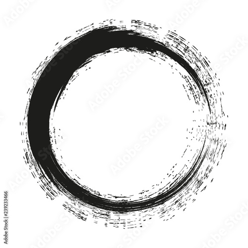 Grunge round with brush vector brush strokes circles
