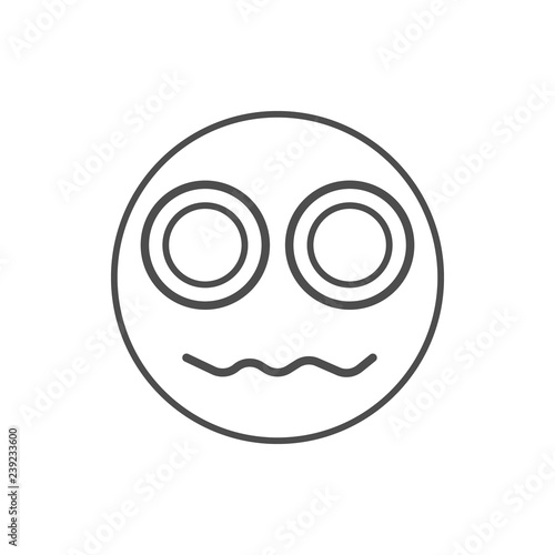 an indignant smiley icon. Element of web for mobile concept and web apps icon. Thin line icon for website design and development, app development