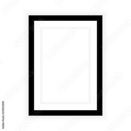 Realistic picture frame isolated on white background. Perfect for your presentations. Vector illustration EPS 10.