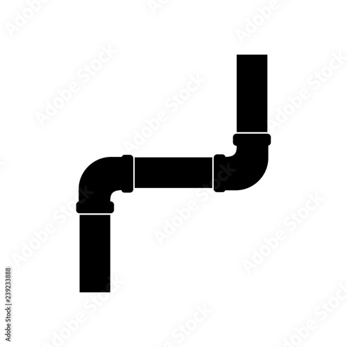 Pipe Icon, Pipe Fitting Icon Vector Art Illustration