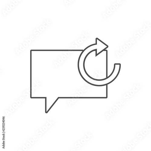 bubbles communicating with the sign of the update icon. Element of web for mobile concept and web apps icon. Thin line icon for website design and development, app development