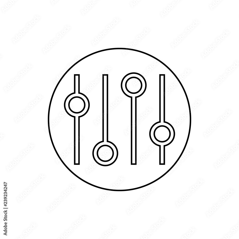 mixer buttons in a circle icon. Element of web for mobile concept and web apps icon. Thin line icon for website design and development, app development mixer buttons in a circle icon. Element of web for mobile concept and web apps icon. Thin line icon for website design and development, app development