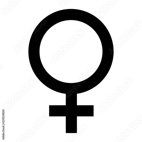 Female symbol isolated on white. Women gender sign. Venus icon
