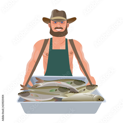 Man with vendor trays