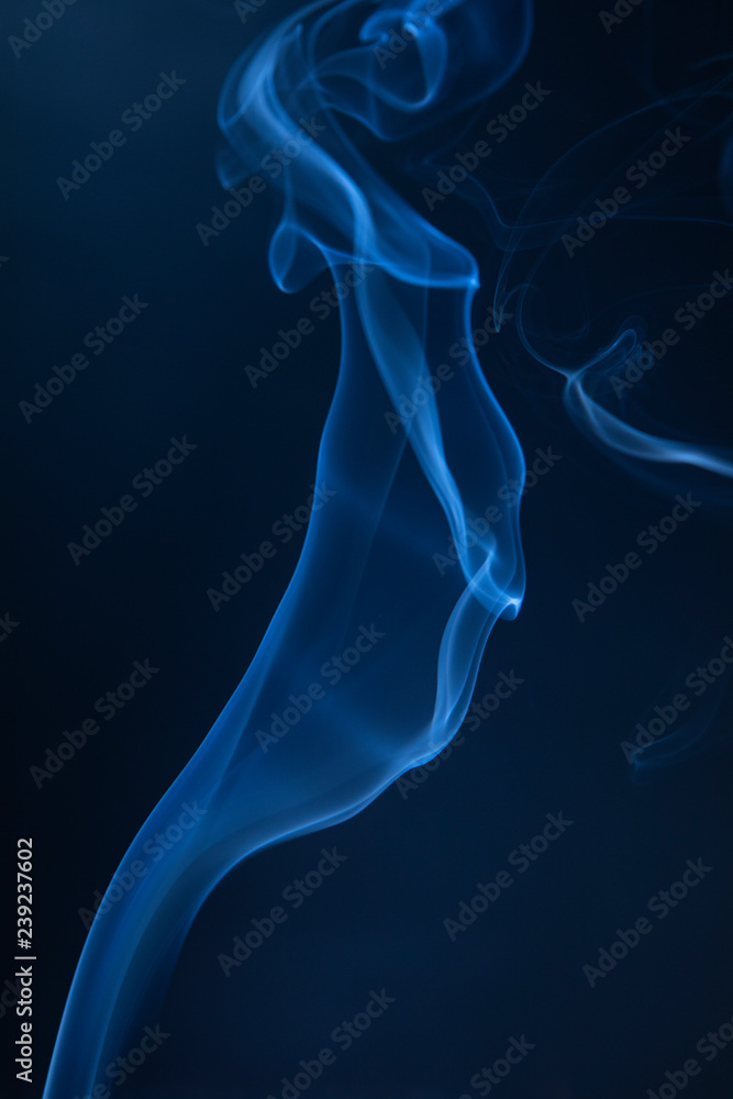 Abstract blue smoke swirls Abstract blue smoke swirls