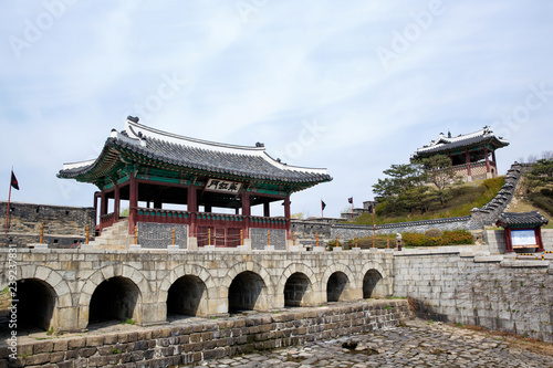 Suwon Hwaseong Fortress is a fortress wall during the Joseon Dynasty and is a World Heritage Site owned by Korea.