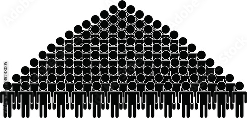 Align teams of Black people silhouette